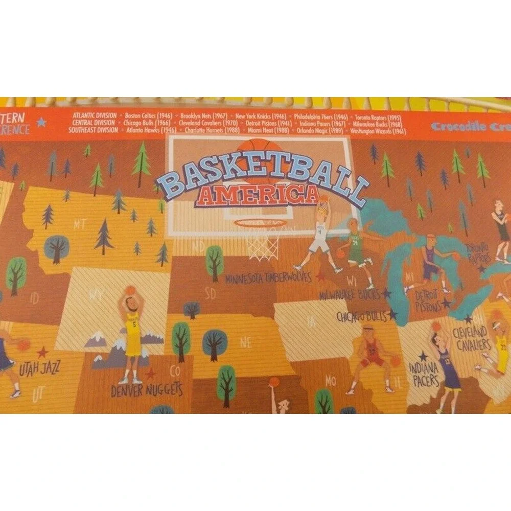4 Crocodile Creek Homeschool Placemats 17x11 Education Dance Planets Basketball